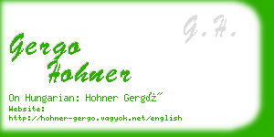 gergo hohner business card